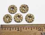 7/16 Stamped Brass x5